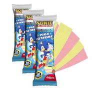 dekora - Lenguas de oblea ácidas con pica pica Sonic, blíster con 10 lenguas (20g), sabores fresa y limón, sin gluten y sin lactosa, golosinas para cumpleaños y piñatas (Paquete de 3)