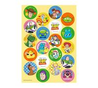 dekora - Mini Discos de Papel Comestible Toy Story - 20 unidades - Ø3,4 cm con Woody, Buzz Lightyear, Rex, Jessie y Lotso, Decoración para Cupcakes, Muffins y Tartas de Cumpleaños Infantiles