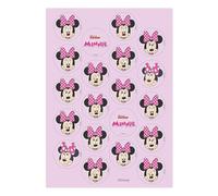 dekora, Minnie Mouse Mini Discos de Oblea, Decoraciones Disney Comestibles para Cupcakes, Muffins y Galletas, Discos Redondos 3,4 CM