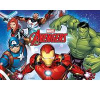 Dekora, Oblea Comestible de Avengers, Decoración de Tarta Infantil, Cumpleaños Temático Marvel, Adorno para Pastel o Postre A5