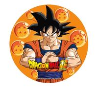 Dekora, Oblea Comestible Dragon Ball, Decoración para Tarta de Cumpleaños Infantiles de Son Gok?, Adornos para Pasteles y Postres, Disco 20 CM