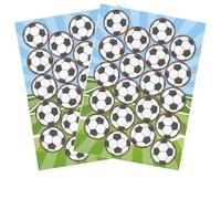dekora, Pack 2x20 Mini Discos de Oblea de Balones de Fútbol, Decoraciones Futboleras Comestibles para Cupcakes, Muffins y Galletas, Discos Redondos 3,4 CM, Pack 2 Hojas