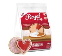 dekora Preparado de Royal Icing para galletas, Glasa Real en Polvo 300 g, Glaseado para decorar Galletas, Tartas y Cupcakes