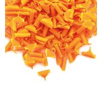 dekora - Rizos de Chocolate Blanco para Repostería para Decorar Tartas, Cupcakes, Donuts... - Virutas de Chocolate de Color Naranja - Sabor Naranja, Sin Gluten y Apto para Vegetarianos - 1 kg