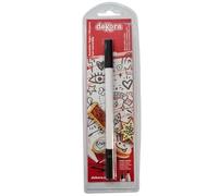 Dekora, Rotulador Tinta Comestible, Rotulador Doble Punta Alimentario para Repostería, Delineador Profesional para Decorar Tartas, Galletas y Pasteles, Color Negro