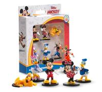 dekora - Set de 6 Figuras Clásicas Disney | Mickey, Minnie, Pluto, Donald, Daisy y Goofy | Decoración de Tartas y Cupcakes | Apto para Contacto Alimentario | Figuras de PVC para Fiestas y Regalos