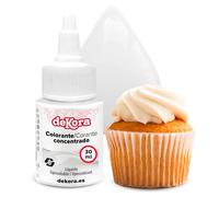 dekora - Super Colors Colorante Alimentario Blanco Liposoluble Concentrado | Ideal para Chocolate, Buttercream y Masas Grasas | Dosificación Precisa | 30 ml