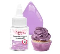 dekora - Super Colors Colorante Alimentario Lila Liposoluble Concentrado | Ideal para Chocolate, Buttercream y Masas Grasas | Dosificación Precisa | 30 ml