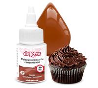 dekora - Super Colors Colorante Alimentario Marrón Liposoluble Concentrado | Ideal para Chocolate, Buttercream y Masas Grasas | Dosificación Precisa | 30 ml