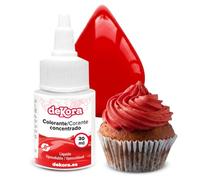 dekora - Colorante Alimentario Líquido Liposoluble Super Color - Agrega Color a tus Recetas Fácilmente - Azo Free, Sin Gluten y Sin Azúcar Añadido - Color Rojo - Colorante Líquido 30 ml