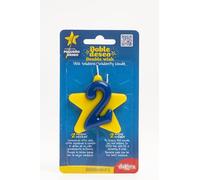 Vela Cumpleaños Solidaria | Velas Especiales de Estrella - Velas Doble Deseo para Ayudar a Niños Enfermos - Número 2