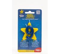dekora - Vela Cumpleaños Solidaria | Velas Especiales de Estrella - Velas Doble Mecha Fundación Pequeño Deseo - Número 9