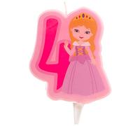 Dekora - Vela de Cumpleaños 2D de Princesa para Tartas Infantiles - Numero 4
