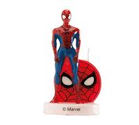 Dekora - Vela de Cumpleaños 3D de Spiderman para Tartas Infantiles - 9 cm