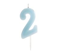 dekora - Velas Cumpleaños Numeros Comic Azul | Vela Numero 2