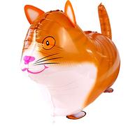 DekoRex Airwalker Walking Pets globo de papel de aluminio animal decoración con globos (gato)