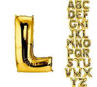 DekoRex Globo oro 100cm Globo de Celebración de Boda (Letra L)