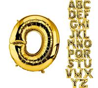 DekoRex Globo oro 100cm Globo de Celebración de Boda (Letra O)