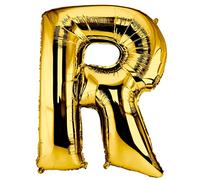 DekoRex Globo oro 100cm Globo de Celebración de Boda (Letra R)