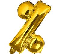 DekoRex Globo oro 40cm Aniversario de Boda Globo de Celebración (Signo de porcentaje%)