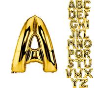 DekoRex Globo oro 82cm Globo de Celebración de Boda (Letra A)