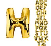 DekoRex Globo oro 82cm Globo de Celebración de Boda (Letra H)