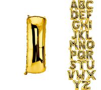 DekoRex Globo oro 82cm Globo de Celebración de Boda (Letra I)