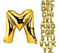 DekoRex Globo oro 82cm Globo de Celebración de Boda (Letra M)