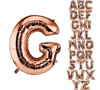 DekoRex Globo oro rosa 100cm Globo de Celebración de Boda (Letra G)