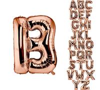 DekoRex Globo oro rosa 40cm Globo de Celebración de Boda (Letra B)