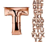 DekoRex Globo oro rosa 82cm Globo de Celebración de Boda (Letra T)