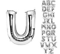 DekoRex® Letras Globo de hoja inflable para su celebración de cumpleaños o boda de helio 100 cm Letra U