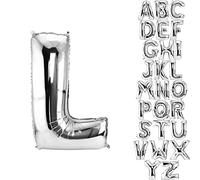 DekoRex® Letras Globo de hoja inflable para su celebración de cumpleaños o boda de helio 100 cm Letra L