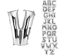 DekoRex® Letras Globo de hoja inflable para su celebración de cumpleaños o boda de helio 100 cm Letra V