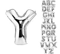 DekoRex® Letras Globo de hoja inflable para su celebración de cumpleaños o para su boda de helio 100 cm letra Y