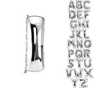 DekoRex® Letras Globo de hoja inflable para su celebración de cumpleaños o para su boda de helio 100 cm Letra I