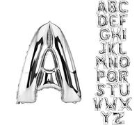 DekoRex® Letras Globo de hoja inflable para su celebración de cumpleaños o para su boda de helio 100 cm letra A