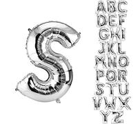 DekoRex® Letras Globo de hoja inflable para su celebración de cumpleaños o para su boda de helio 100 cm letra S