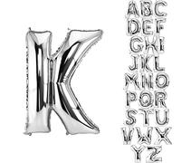 DekoRex® Letras Globo de hoja inflable para su celebración de cumpleaños o para su boda de helio 100 cm letra K