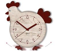 DEKORI - Reloj de pared con péndulo, moderno. Decora con estilo tu entorno con este reloj silencioso, único y original. Original, fabricado en Italia.