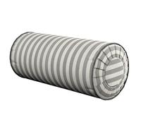 Dekoria cojín de Rollo con Pliegues de diámetro de 20 x 50 cm (8 x 20 cm), Color Gris y Blanco Rayas (1,5 cm)