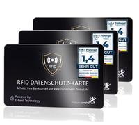 DEKRA + EMV GPR. RFID Bloqueador de 360° RFID de protección contra interferencias electrónicas - Tarjeta de bloqueo NFC - Tarjeta de protección para cartera grande - Tarjeta de protección contra