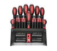 DEKTON DT65259 Juego de destornilladores de 50 piezas, puntas de tornillo de destornillador de precisión Torx planas Pozi Phillips