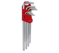 DEKTON DT85517 - Juego de llaves Torx extralargas, color negro y rojo
