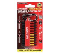 Dekton Juego de 10 brocas de impacto Pro Power - Phillips PH1 x2, PH2 x3 y Pozi PZ1 x2, PZ2 x3, puntas de destornillador de acero S2 de un solo extremo, resistentes a los impactos, adecuadas para