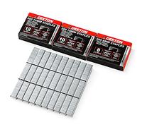 Dekton Juego de 1500 grapas resistentes de 8-10-12 mm para pistolas de grapas y grapadoras, acero galvanizado para un cierre fuerte y duradero, ideal para tapicería, cabeceros, cenefas, estanterías