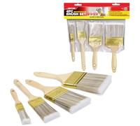 Dekton Juego de 4 Pinceles de Pintura de Grado Profesional, Acabado ultrasuave, Pinceles Planos para precisión y Superficies Grandes, compatibles con Pinturas a Base de Agua y Aceite