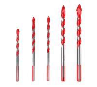 Dekton Juego de brocas para azulejos de varios materiales de 5 a 10 mm, diseñadas para perforar a través del material más resistente, carburo de grado profesional, doble flauta que ayuda a eliminar el