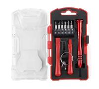 Dekton Juego de reparación de teléfonos inteligentes de 17 piezas, ideal para reparaciones de dispositivos móviles, funda de almacenamiento duradera incluida, juego completo con palanca de apertura