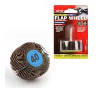 DEKTON Rueda de solapa de 50 mm x 20 mm, grano 40